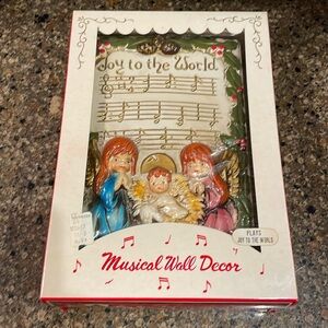 Vintage NIB A STAR CREATION Musical Wall Decor ( M-3687 ) Joy To The World